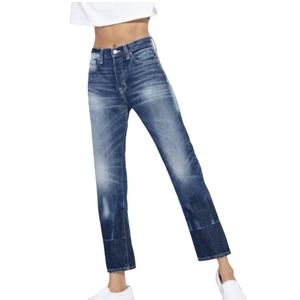 AYR Womens The Crush High-Rise Straight Leg Mom Jeans Barracuda Wash Size 27